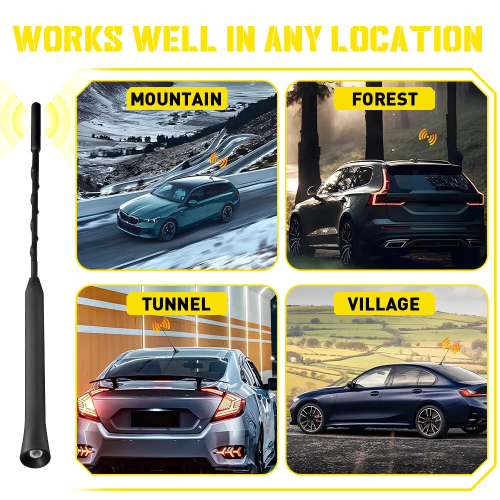 9" Power Antenna Mast for Ford Transit (2015â2025) Black