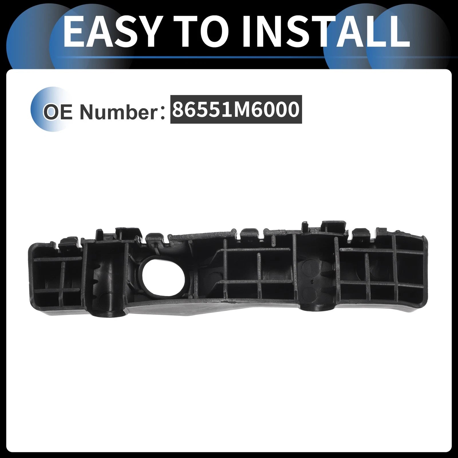 Left Front Bumper Retainer Bracket No.86551M6000 for Kia Forte (2019–2021)