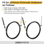 2X Throttle Control Cable for Johnson Evinrude OMC (1984–1994) 0173114