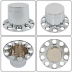 Set of 2 Chrome Front Axle Cover Kits for Make Model