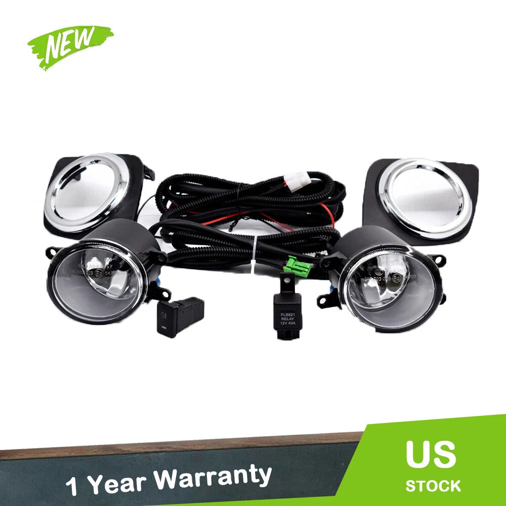 Set of 2 Bumper Fog Lights for Toyota RAV4 (2009–2012) + Switch L+R