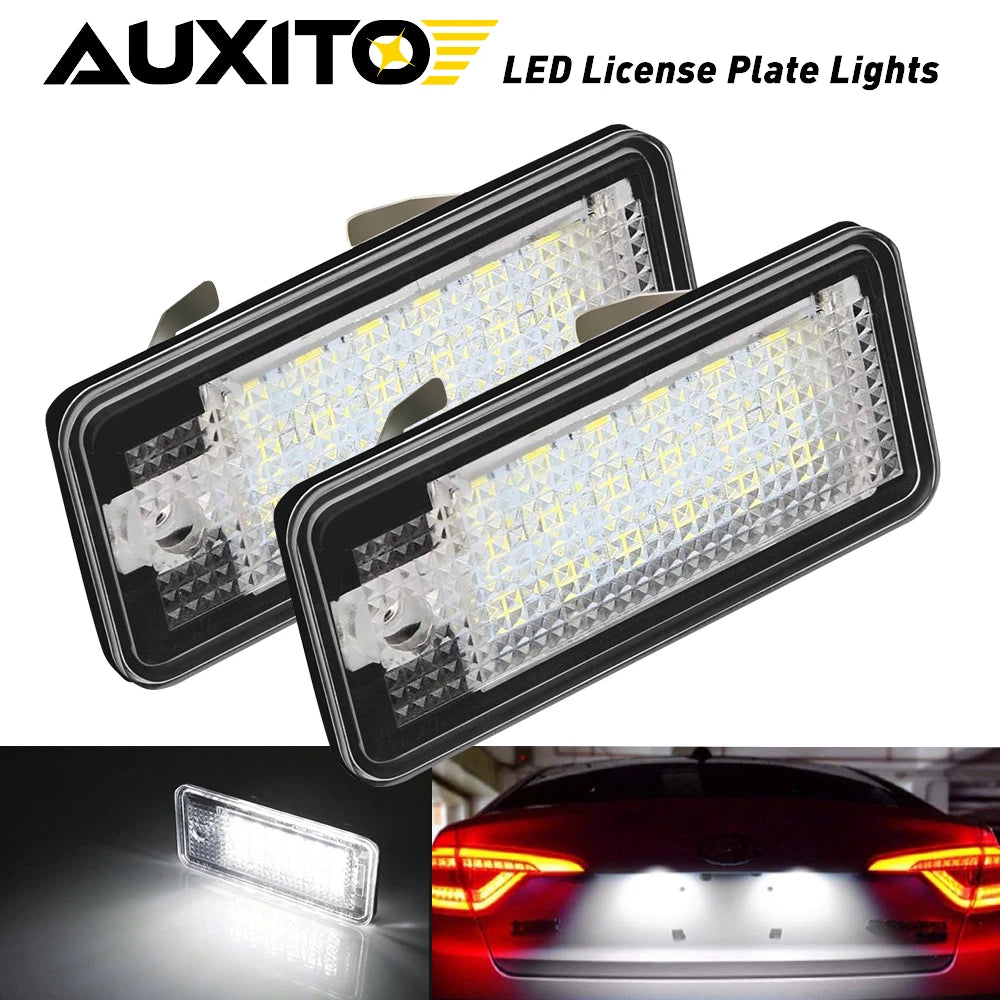White LED Error Free License Plate Light for Audi A3 A4 S4 A6 A8 Q7 (2000–2019)