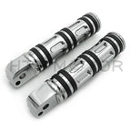 Chrome Edge Cut Footpegs for Harley Softail Slim FLSL Breakout (2018–2023)