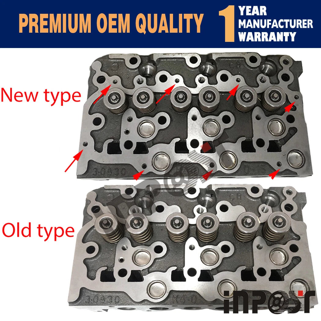Complete Cylinder Head & Gasket Set for Kubota KX91-3 U35 L3130GST (D1503)