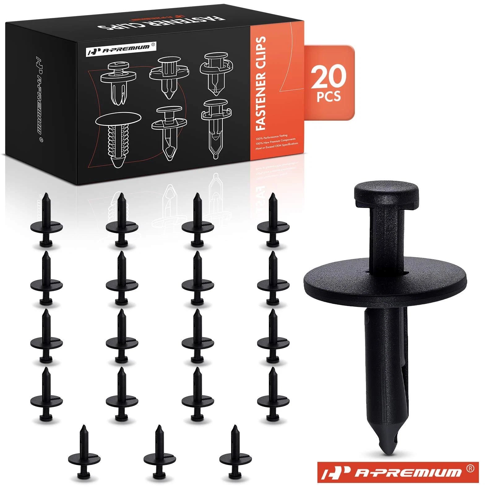 20x Nylon Push-Type Rivet Clips for Ford Mustang 