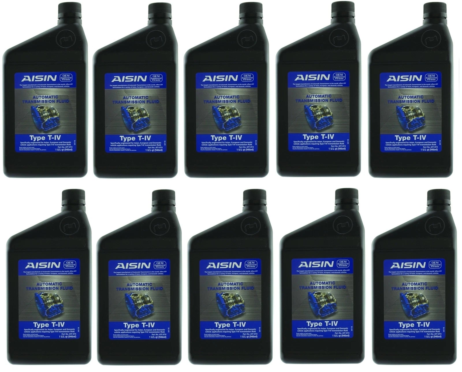 Set of 10 Automatic Transmission Fluids AISIN for Audi Chevy Ford Lexus VW Volvo