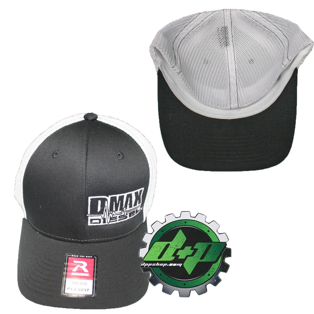 Duramax Diesel Hat for DMAX Truck (S/M) - Black Flexfit White Mesh Back