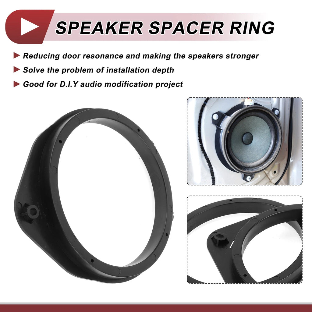 Set of 2 Speaker Spacer Ring Adaptors for Chevrolet Colorado (2015–2020) 6.5" ABS