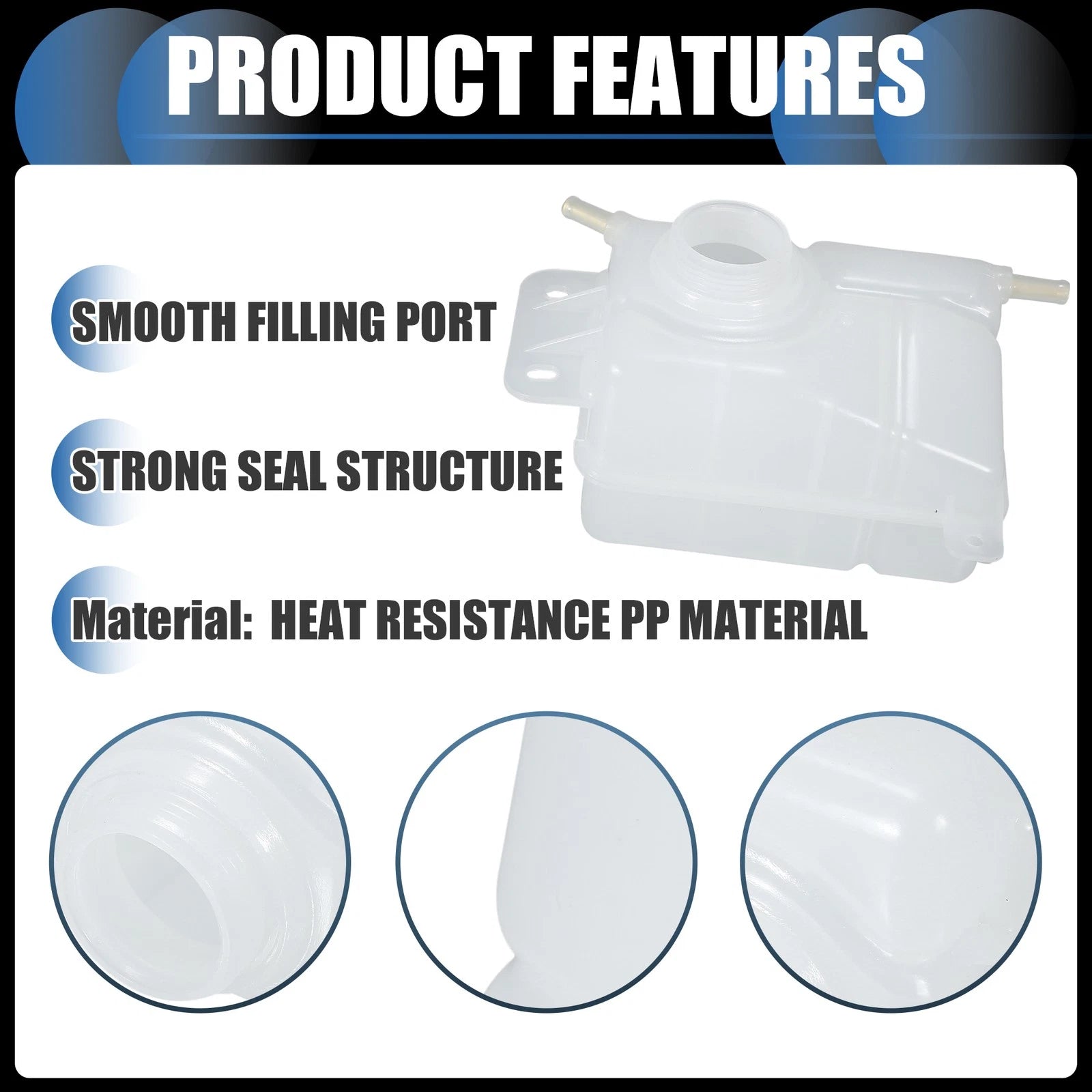 Coolant Expansion Recovery Overflow Tank No. 96817343 for Chevrolet Aveo (2004–2008)