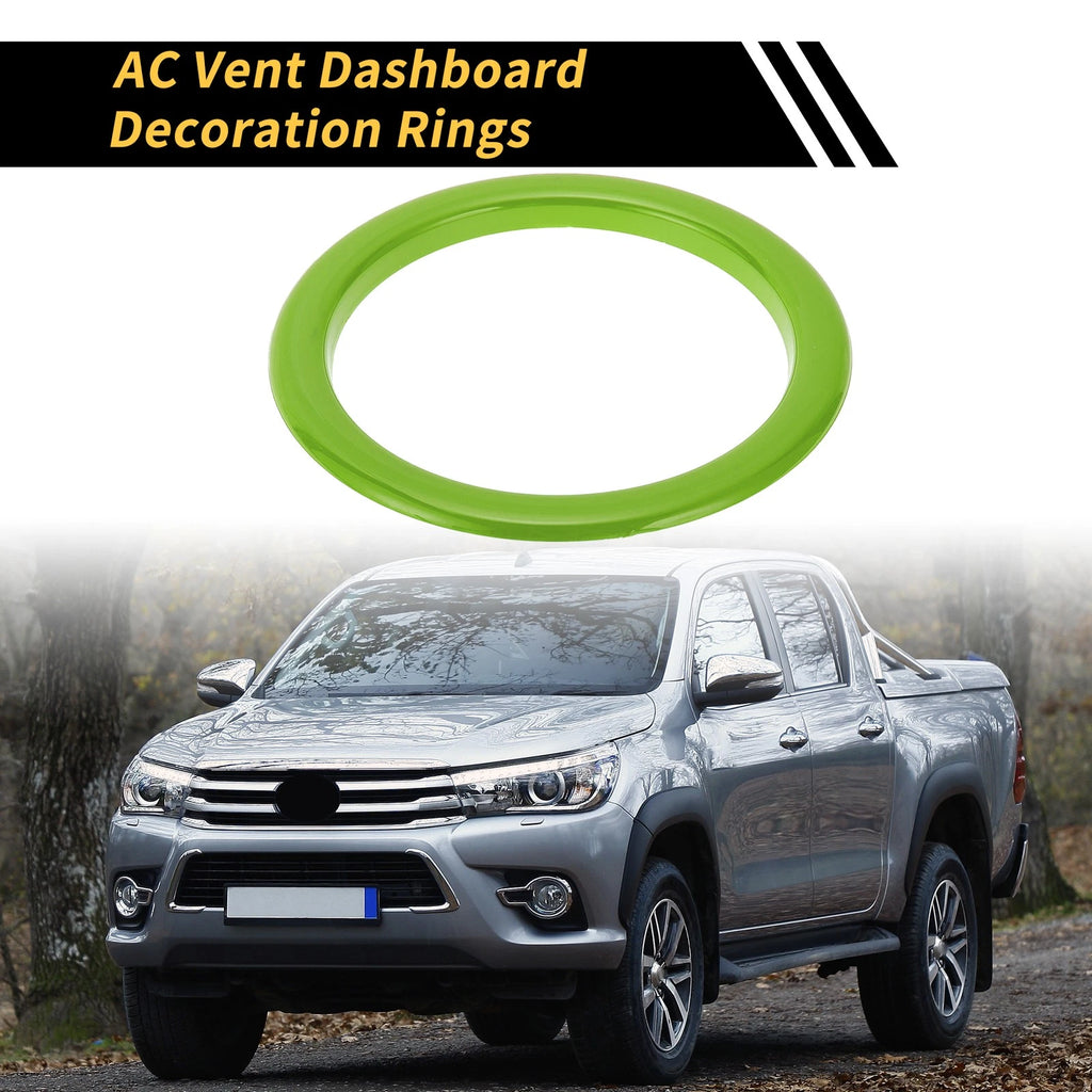 Set of 4 AC Vent Dashboard Decoration Rings for Toyota Tundra (2014–2021) Green