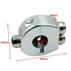 7/8" Silver Motorcycle Handlebar Switch Momentary Button (Fits Various Models)