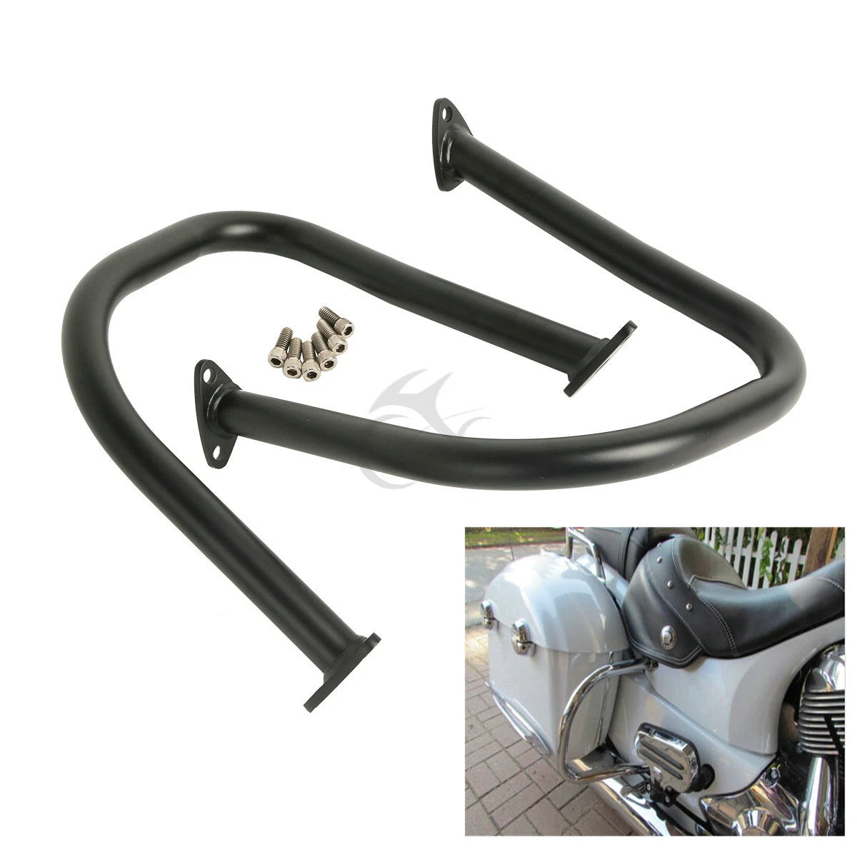 Black Rear Highway Bars for Indian Chief Classic Vintage (2014–2019)