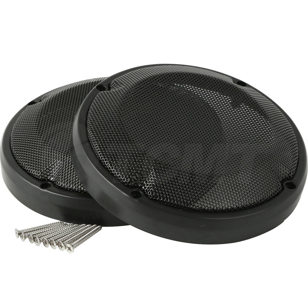 Black Lower Vented Fairings 6.5" Speaker Grills for Harley Touring (1983–2024)