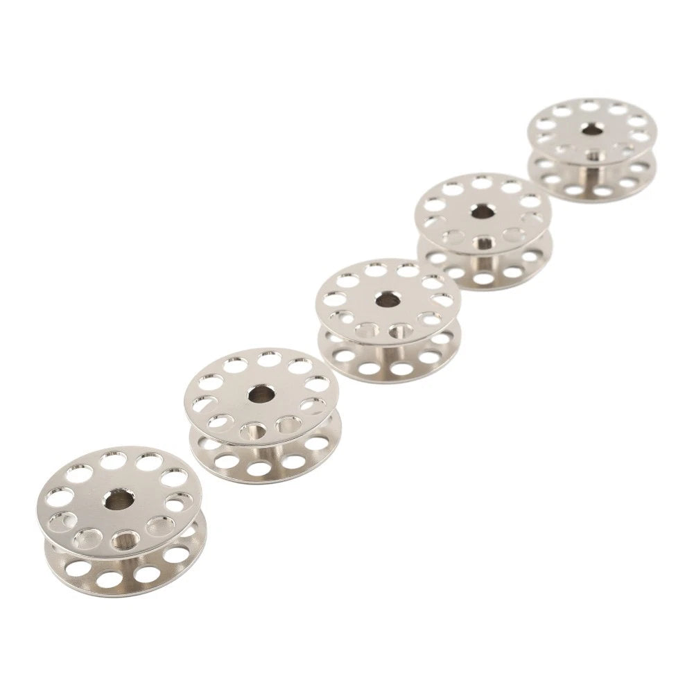 5x Large Steel Bobbins for Singer 144W 145W, Mitsubishi DU-105 DU-108