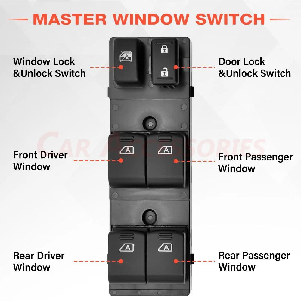 Front Left Master Power Window Switch for Infiniti G25 G35 G37 (2007–2013) 25401-JK42E