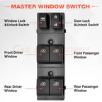 Front Left Master Power Window Switch for Infiniti G25 G35 G37 (2007–2013) 25401-JK42E