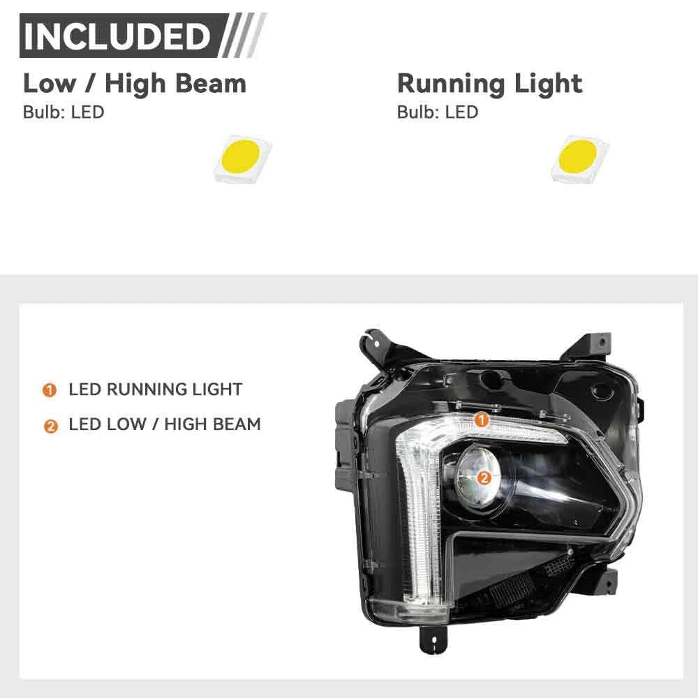 Full LED Headlight for Chevy Traverse (2022–2024) - Projector, LED DRL