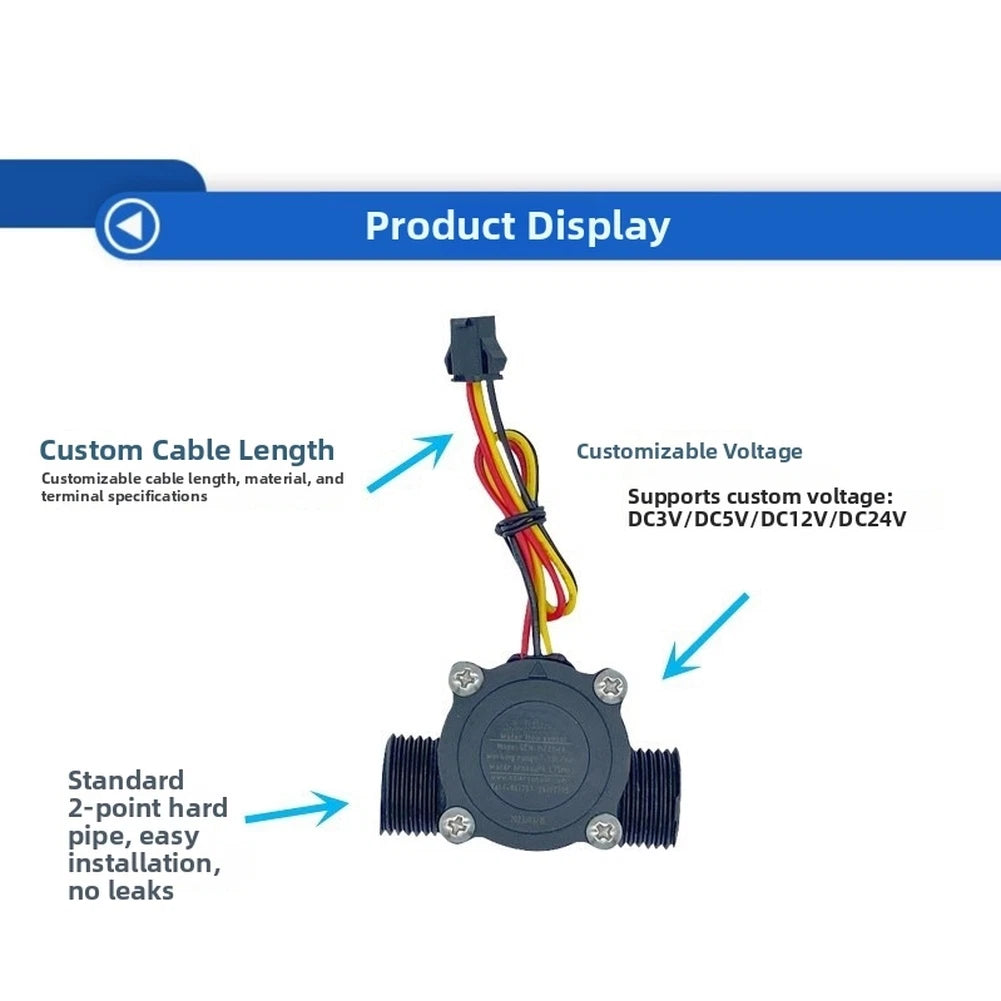 Flow Transducer for Water Heater Monitoring (1-30 L/min)