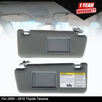 Set of 2 Sun Visors for Toyota Tacoma (2005–2015) Gray