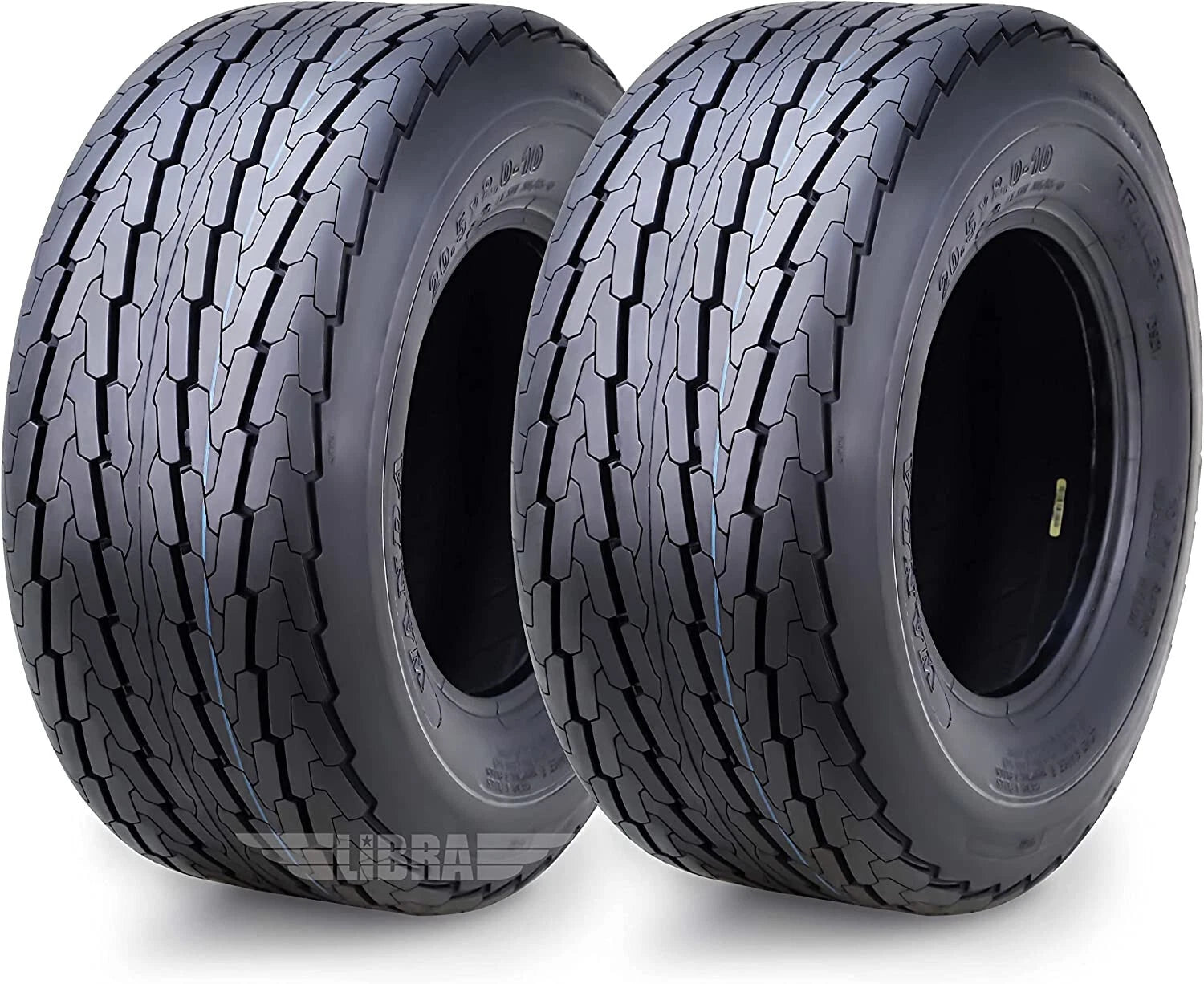 Set of 2 Trailer Tires 20.5x8-10 10PR Load Range E 11045