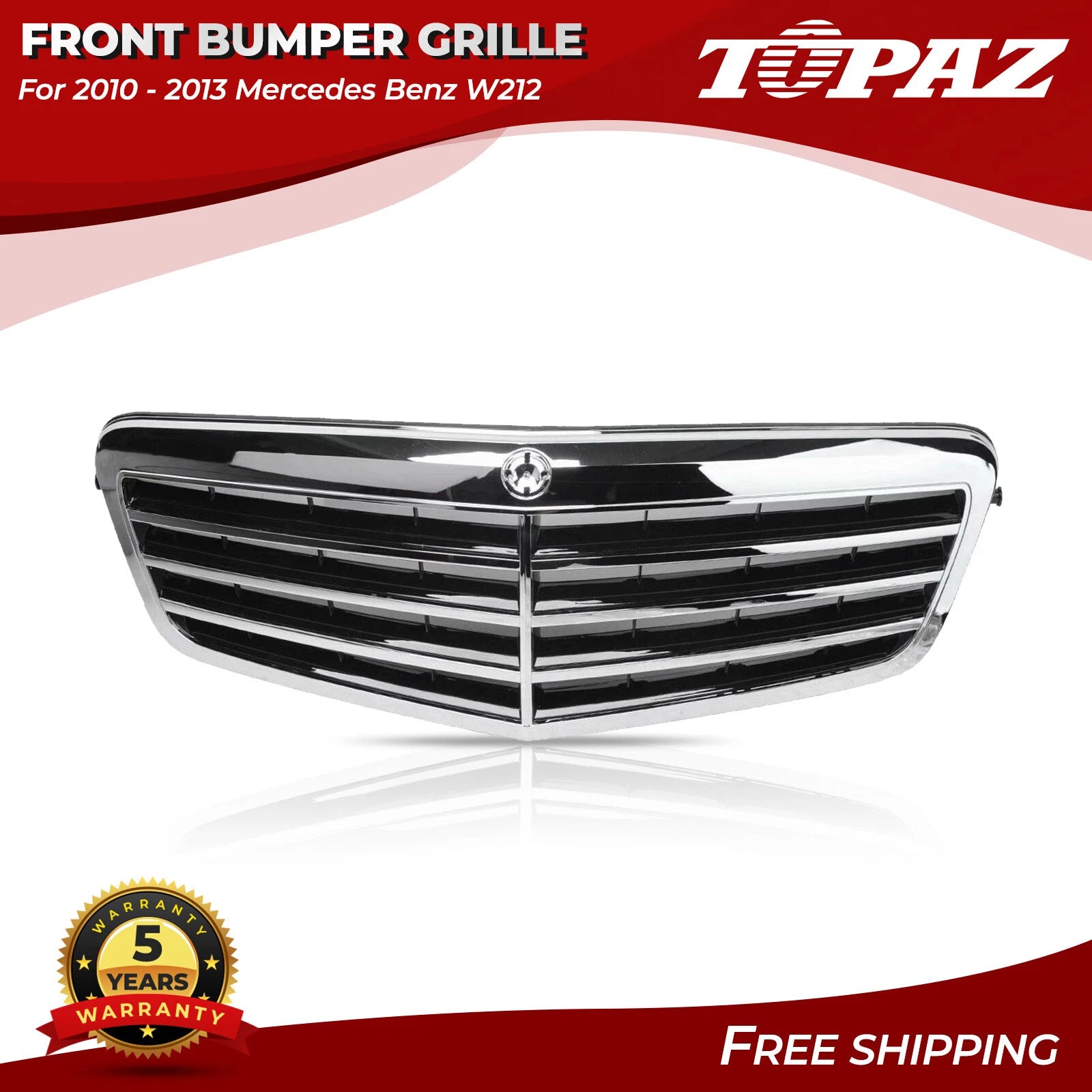 Front Bumper Grille for Mercedes Benz E-Class W212 (2010–2013)