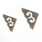 12pcs Antique Bronze Corner Protectors for Jewelry Box Scrapbook Album