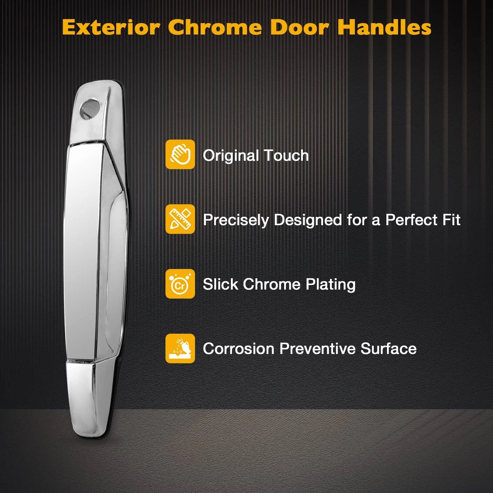 Exterior Door Handle Driver Side w/ Lock Cylinder for Chevy GMC Cadillac (2007–2013)