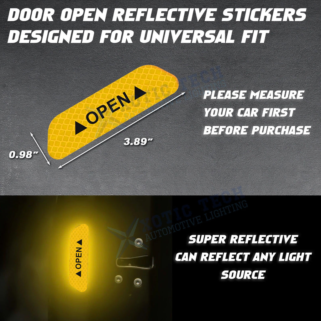 Warning Reflective Night Safety Stickers for Auto Door Open Handle Bowl (2020-2024)