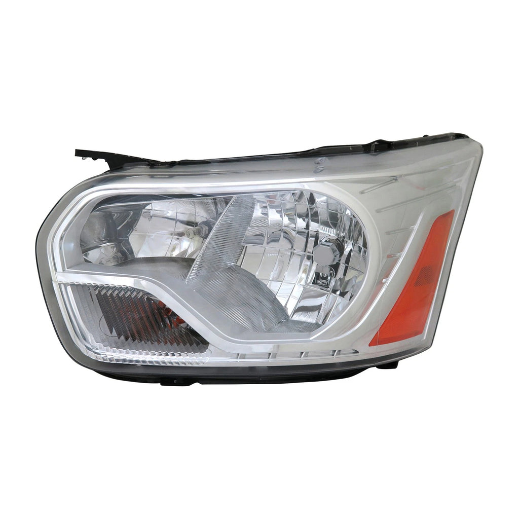 Replacement Driver Side Halogen Headlight Assembly w/Chrome Trim