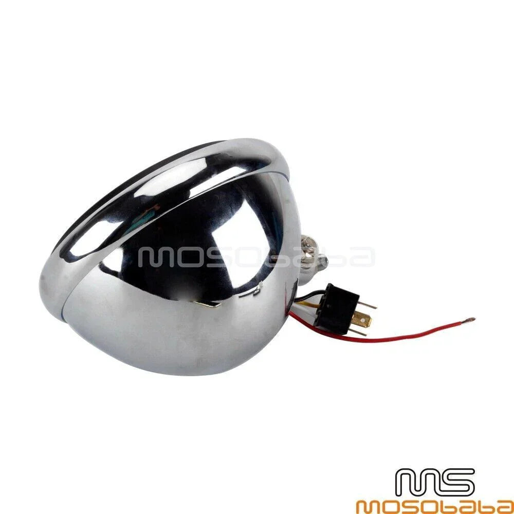 5.75'' LED Headlight DRL Lights Chrome Bucket for Harley Softail