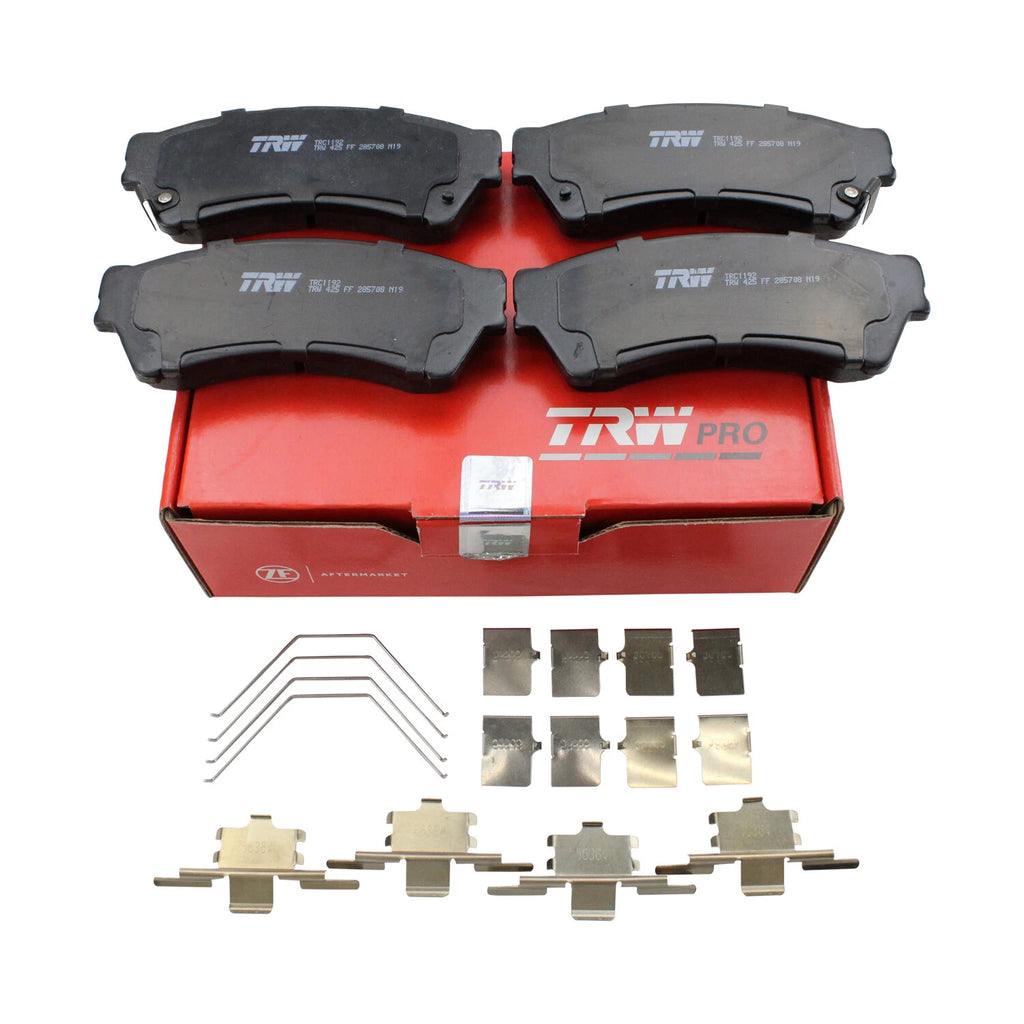 Set of 4 TRW Pro Front Slotted Ceramic Brake Pads for Mazda 6 (2006–2007)