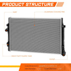 Aluminum Core Radiator for Audi A3 VW Golf 2.0L Diesel (2015–2019) DPI-13578