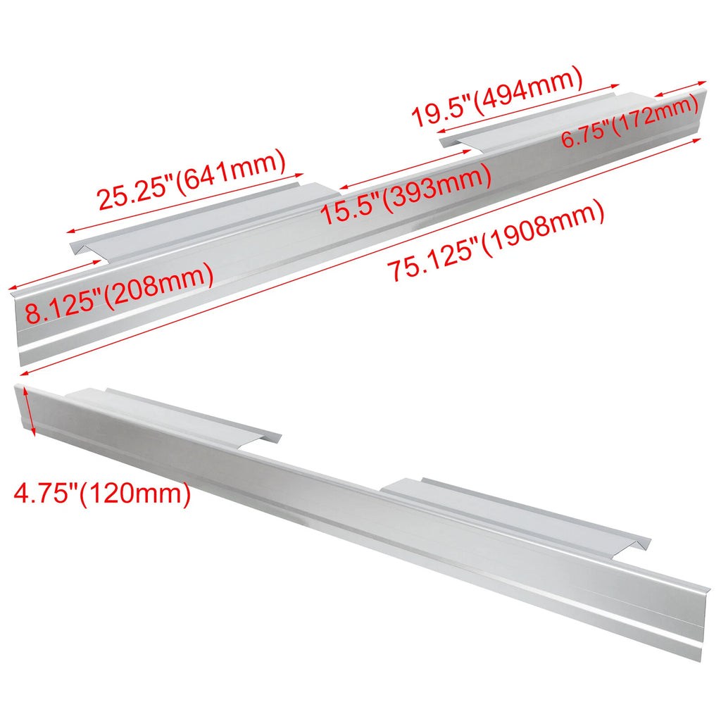 Set of 2 Outer Rocker Panels and Cab Corners for Ford F-150 (2004-2008)