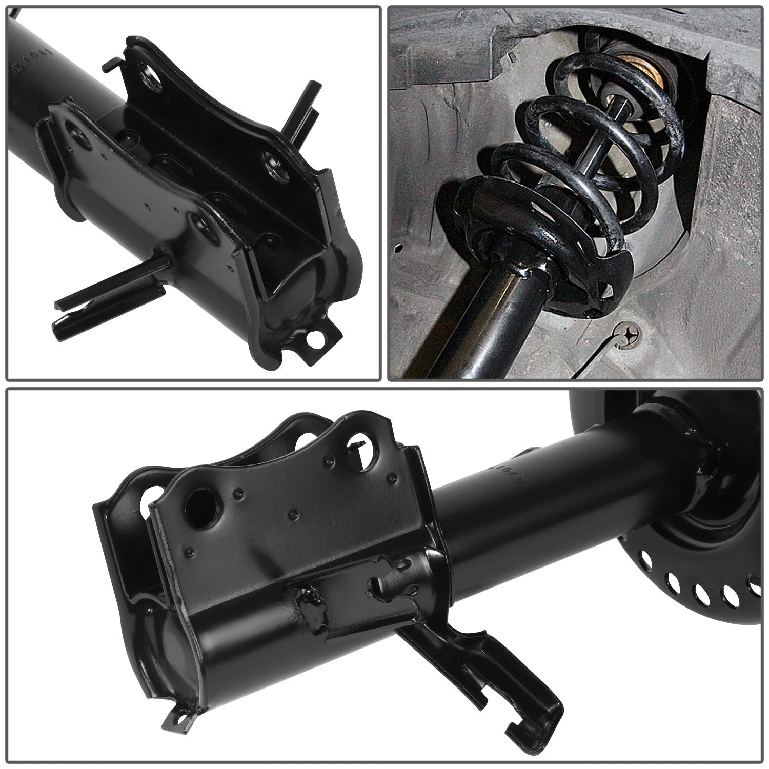 Front Struts with Coil Spring for Nissan Sentra (2007–2012) - Powder-Coated Black
