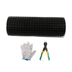 1.5in x 50ft Black Vinyl Coated Hardware Cloth for Chicken Rabbit (16 Gauge)