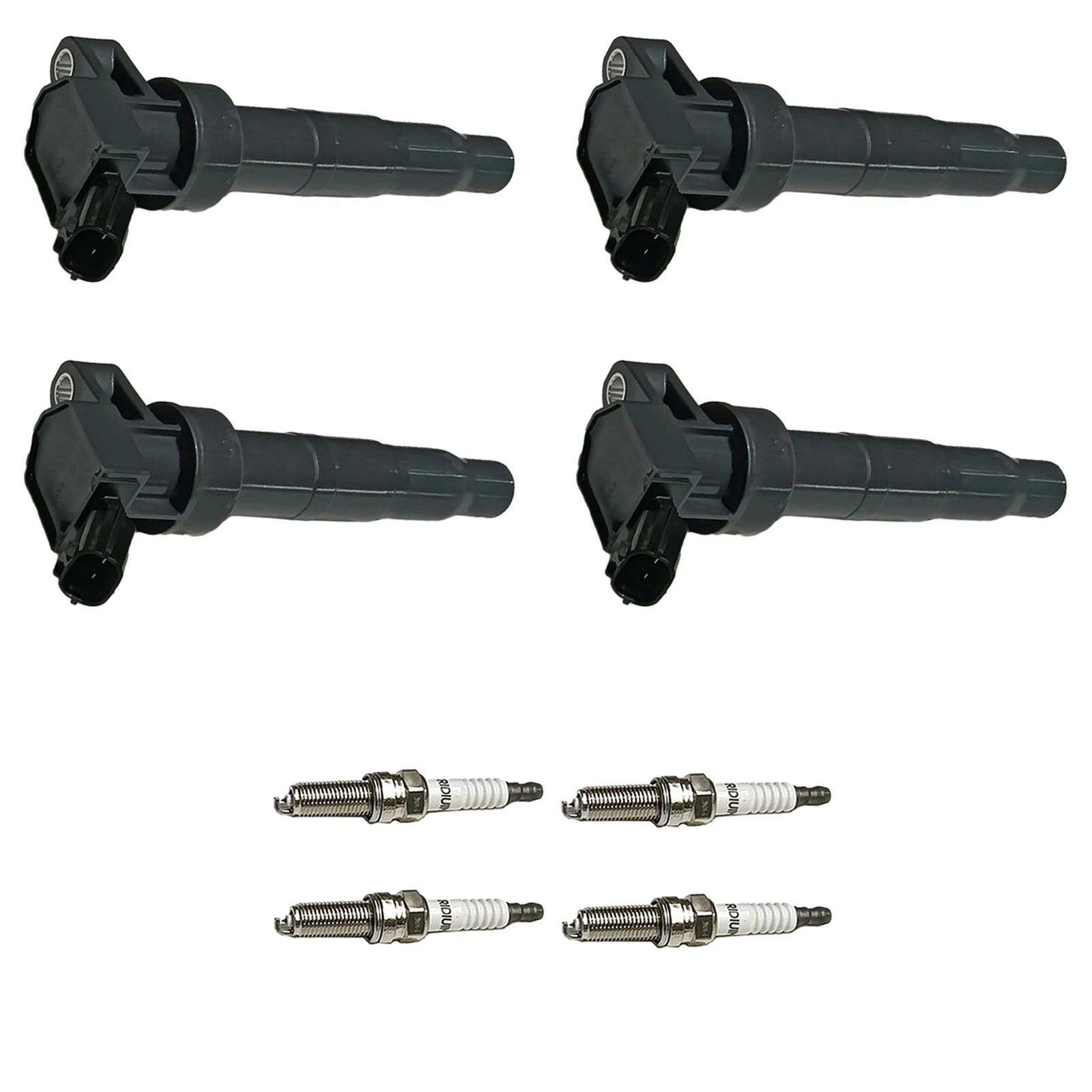 Set of 4 Ignition Coils & Spark Plugs for Kia Optima Hyundai Sonata (2011–2015)