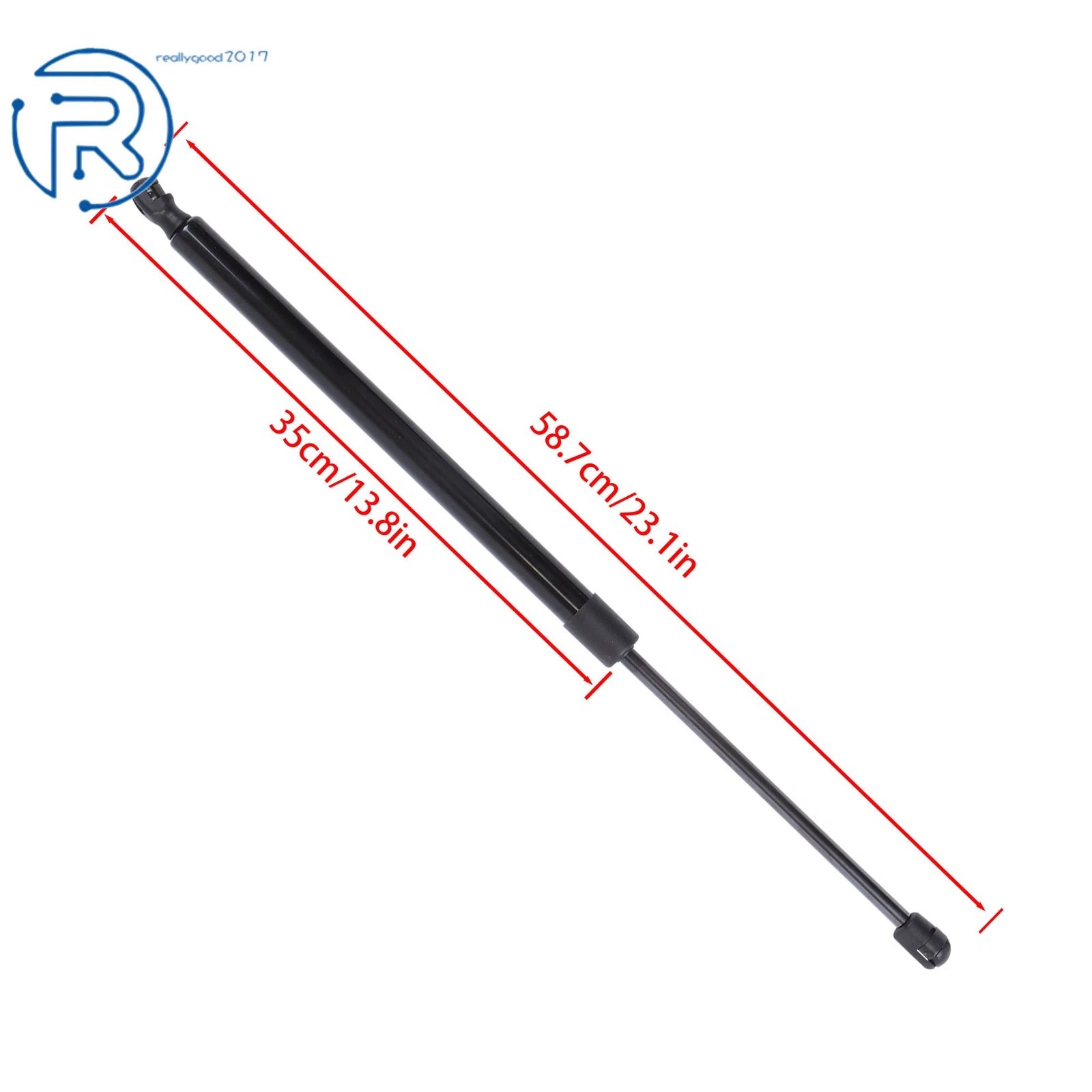 2X Rear Tailgate Support Bar for Ford Edge (2011-2015) Black Painted
