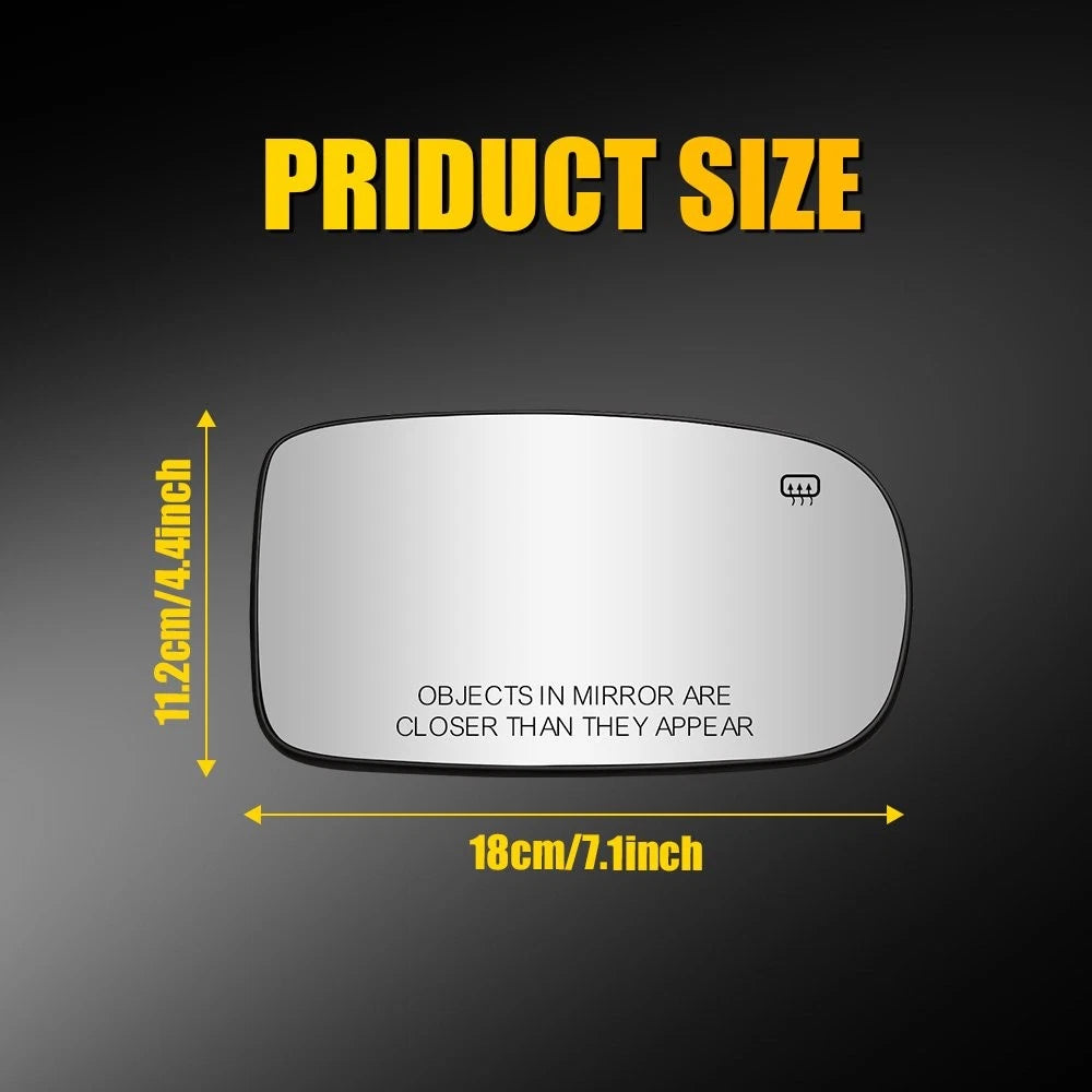 Heated Wing Mirror Glass for Chrysler 300 2011–2019, 200 2011–2014 Right Side