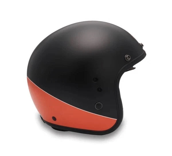Sun Shield Helmet for Harley-Davidson Victory X14 (3/4, XS, Orange Black Matte)