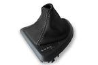 Leather Automatic Shift Boot Cover for BMW E81 E82 E87 (2004–2013) Gray Stitch