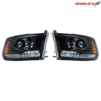 Set of 2 Halogen Headlights with LED DRL for Dodge Ram (2013–2018)