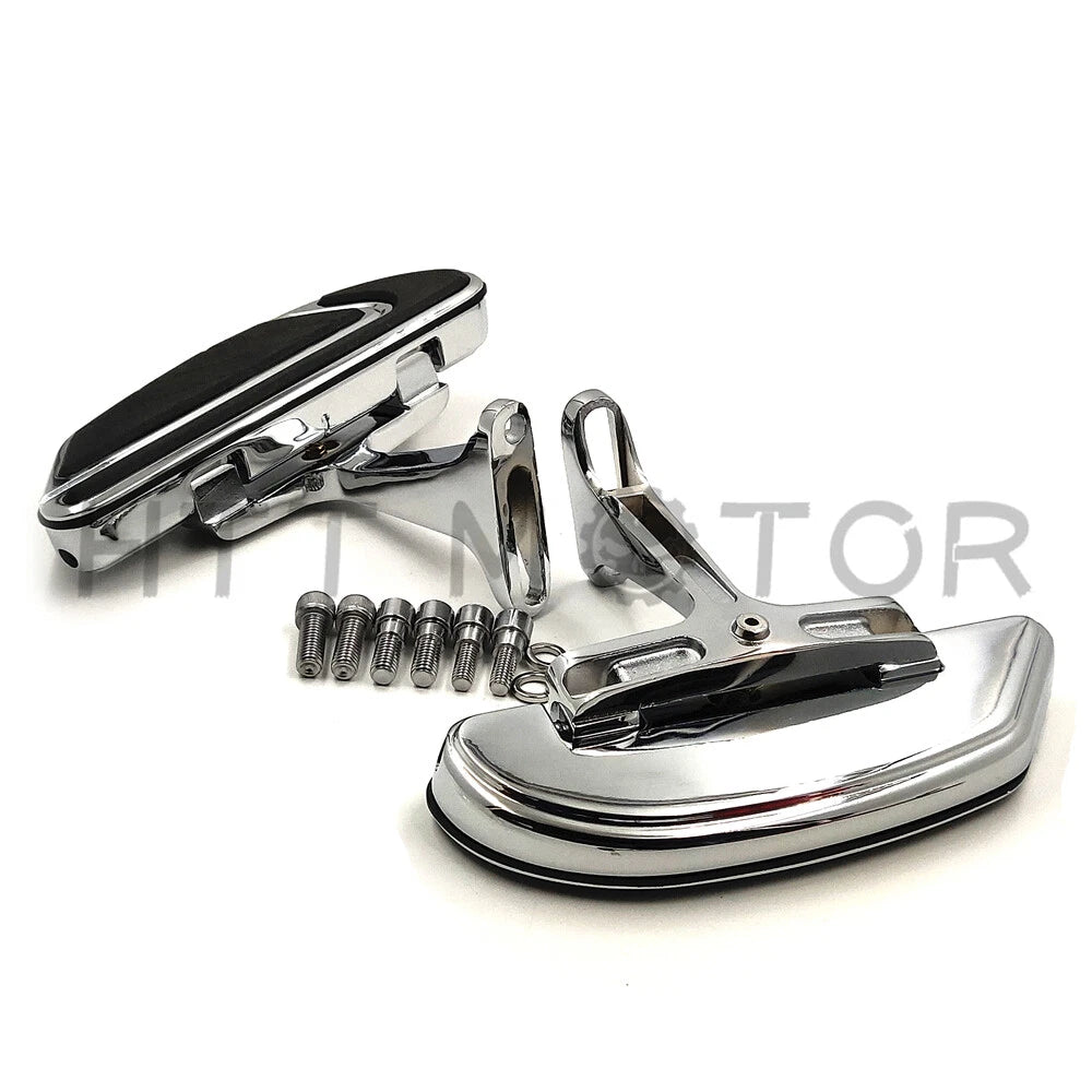 Chrome Airflow Footboard Mounting Bracket for Harley Touring (1993–2019)