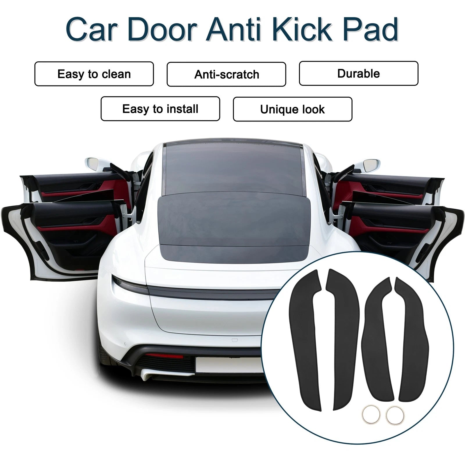 Set of 1 Car Door Anti Kick Pad Sticker Protector for Ford Edge (2015)