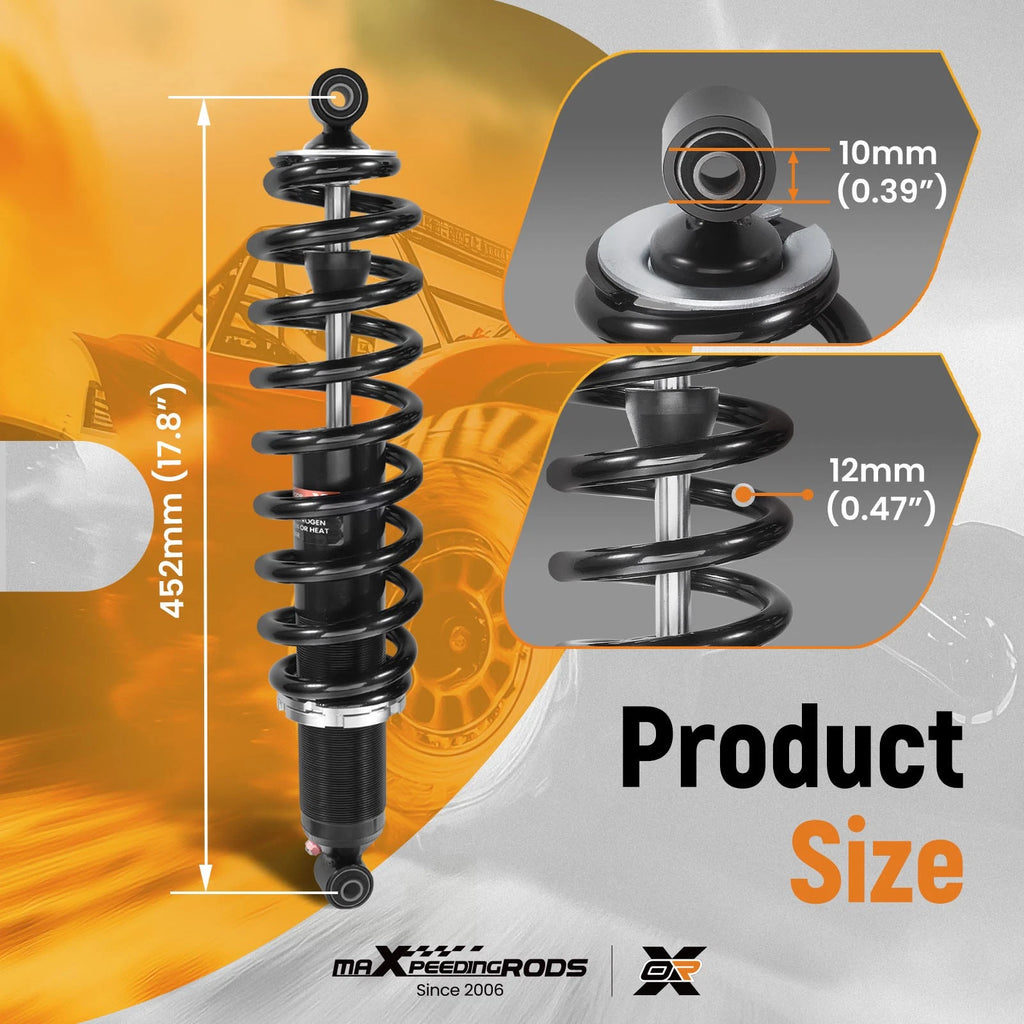2X Front Gas Shock Strut Absorbers for Polaris Ranger 900 Crew 900 Diesel (2011–2014)