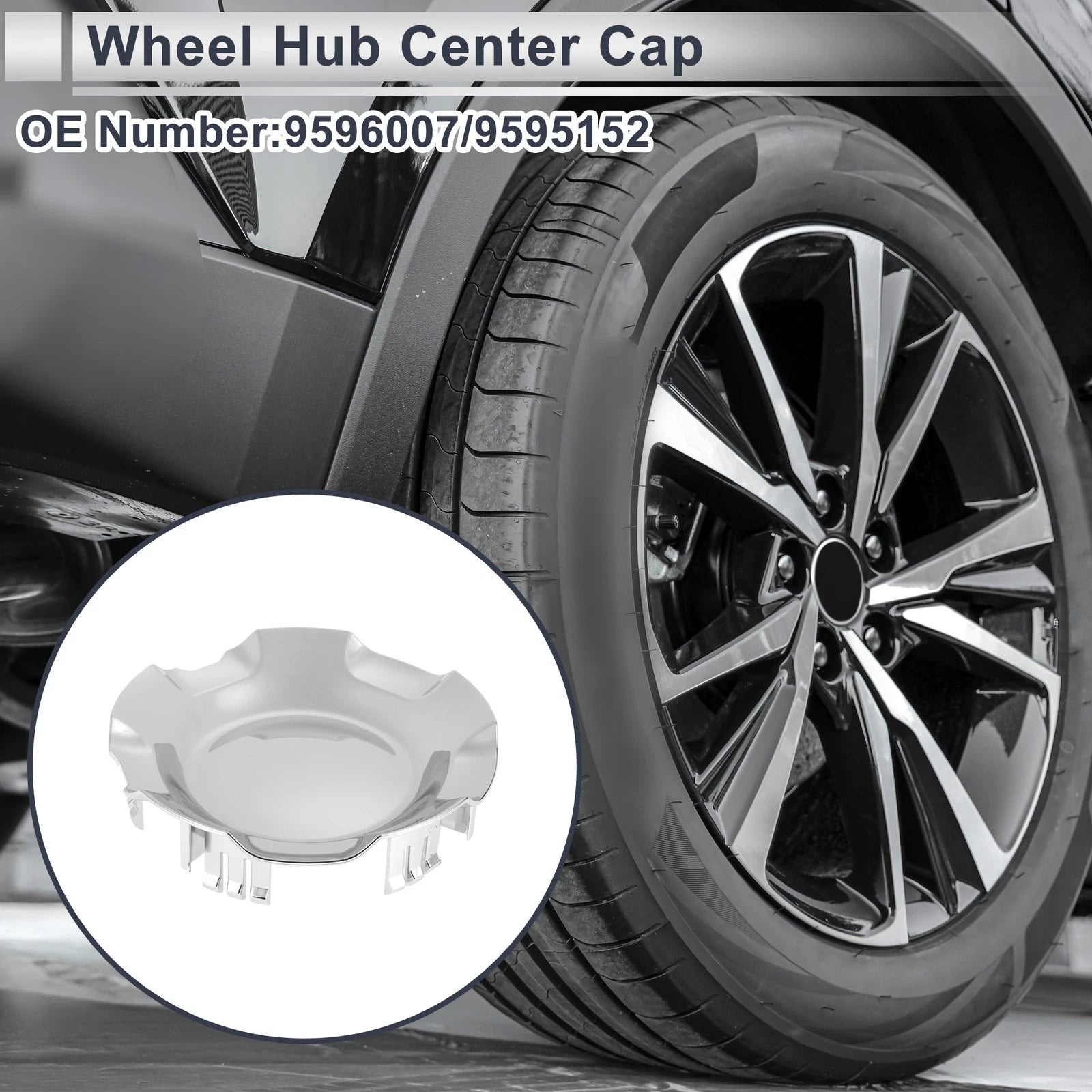 Silver Tone Wheel Hub Center Cap for Chevrolet Silverado 1500 (2007–2013) 6 Lugs