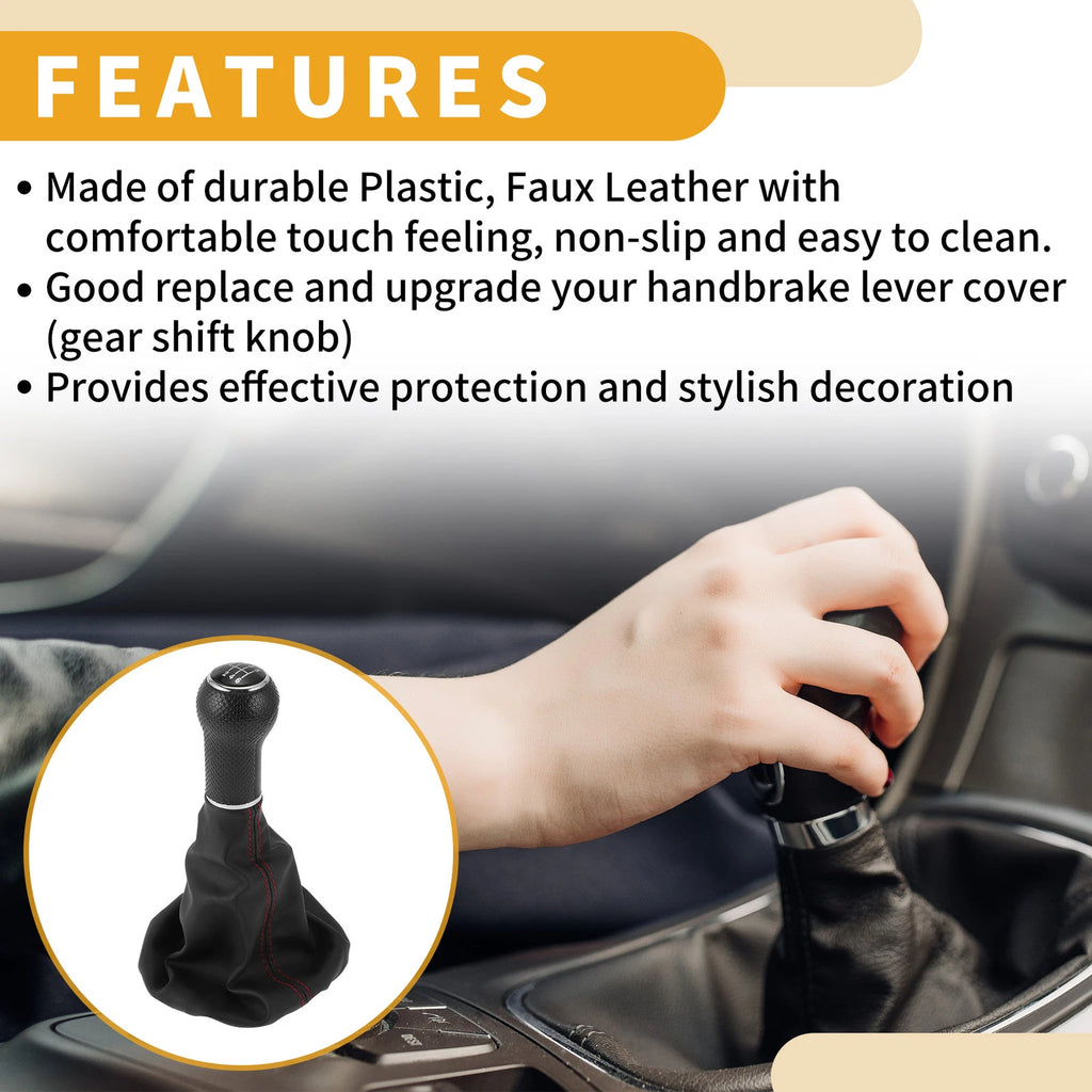 6 Speed Gear Shift Knob with Cover for Volkswagen Polo Classic (1996–2001)