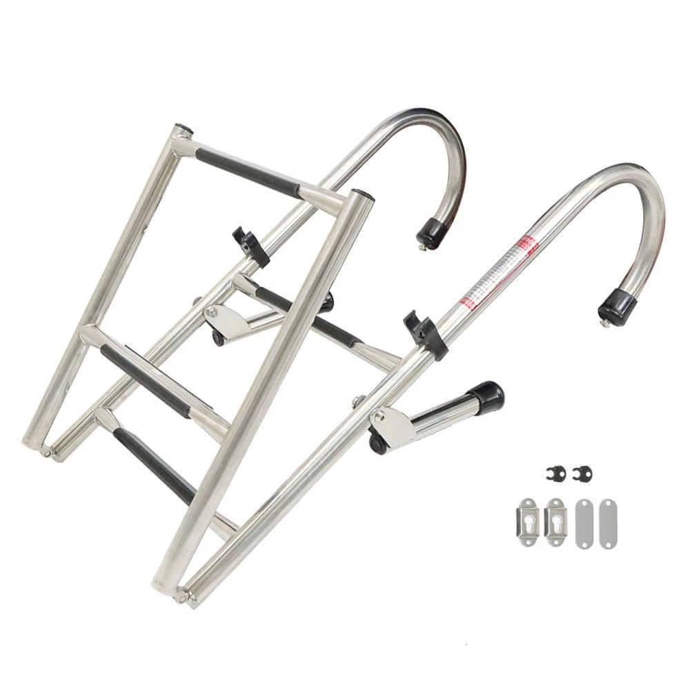 2-Step Stainless Steel Folding Dock Ladder for Boats
