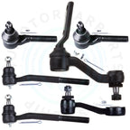 6x Front Inner Outer Tie Rod End & Pitman Arm for Chevrolet Blazer S10 (1983–2005)