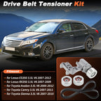 Serpentine Belt Drive Tensioner & Idler Pulley Kit for Lexus ES350 RX350 (2007–2012)
