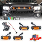 Set of 4 Amber LED Front Grille Lights for Toyota Tacoma (2016–2019)